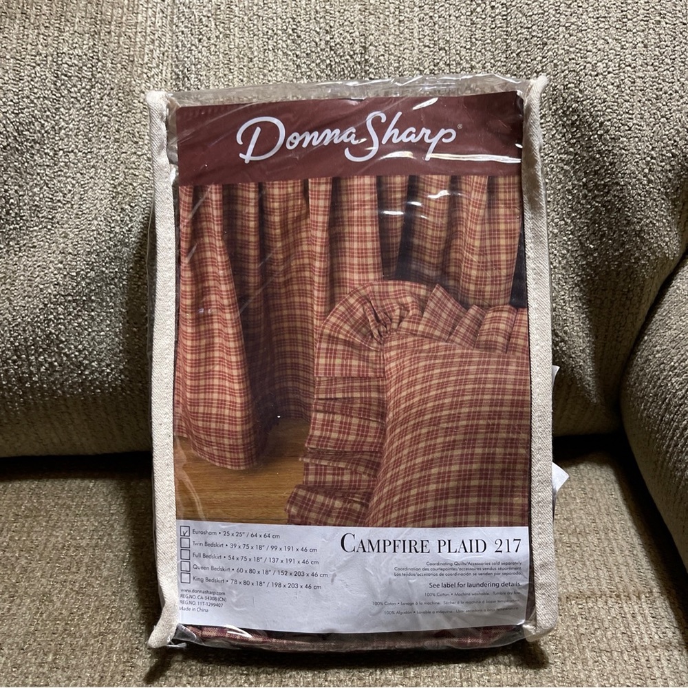 RUSTIC PRIMITIVE LODGE CAMPFIRE QUILTED COLLECTION FROM DONNA SHARP  Euro Sham